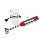 Tecnolux - mixeur plongeur rouge, puissance 600w, vitesse multiple, pied mixeur inox, avec bol mesureur - phb6002r