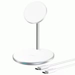 Juice Magtec Magnetic 2 In 1 Wireless Charger Stand For Iphones And Airpods