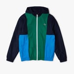 Lacoste Mens Colourblock Lightweight Zip-Up Jacket in Green material_polyester - Size Small