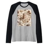 Detailed Zen Pagoda in Sand Garden Raglan Baseball Tee