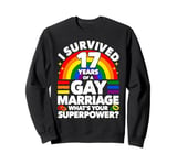 17th Wedding Anniversary 17 Years Gay Marriage Husband Sweatshirt