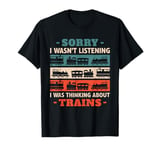 Thinking About Trains Model Railroad Conductor Wagon Train T-Shirt