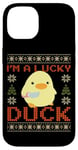 iPhone 14 Funny Duck with Knife Meme - I'm a Lucky Duck Ugly Christmas Case