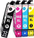 502 XL Cartouches d'encre compatibles Epson 502XL Multipack pour Expression Home XP-5100 XP-5105 XP-5150 XP-5155 WorkForce WF-2860 WF-2865 WF-2880 WF-2885 DWF Noir/cyan/magenta/jaune(Q1641)