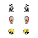 Disney The Nightmare Before Christmas Black, White, Red & Yellow Trio Earring Set SF00470SL