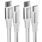 2-Pack 1M Cable for iPhone 15 Charger Cable 100W For Apple USB C to USB C Fast Charging Cable for iPhone 15/15 Plus/15 Pro/15 Pro Max, iPad Pro/Air/Mini,MacBook Air Pro 2020,Samsung Galaxy S23 Switch