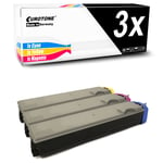 3x Eurotone Toner Replaces Kyocera TK520 TK520C TK520M TK520Y TK-520 TK