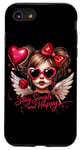 Coque pour iPhone SE (2020) / 7 / 8 Ailes d'ange « Stay Single And Happy Heart »