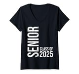 Womens Senior 2025 Class of 2025 Graduation For Him Her Women Men V-Neck T-Shirt