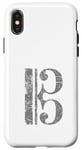 Coque pour iPhone X/XS Clef d'Ut (Gris Ancien) Viola, Violoncello, Cello, Trombone