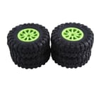 Tlily - 4 PièCes de Roue Beadlock en Plastique et Nylon 2,2 Pouces, Pneu 4,72 Pouces/120 mm avec Combinaison Hexagonale 12 pour Chenille 1/10 rc, Vert