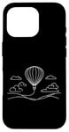 Coque pour iPhone 16 Pro Ballon à air One Line Art Dessin