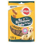 Pedigree Sa Récompense Junior – Bouchées Fourrées pour Chien – Friandises au Poulet– 6 sachets de 125g