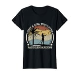 Stand-Up Paddleboarding Retro SUP Girl Paddling Paddleboard T-Shirt