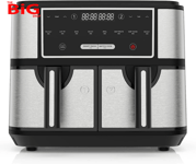 Best  9L  Large  Dual  Basket  Air  Fryers  for  Family , 8 - In - 1  Compact  O