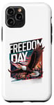 Coque pour iPhone 11 Pro T-shirt graphique Patriotic Freedom USA