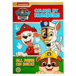 Paw Patrol Colour by Numbers Kids Children Fun Creativity Activity For Ages 3+