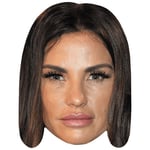 Katie Price (Brown Hair) Celebrity Mask, Flat Card Face