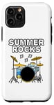 Coque pour iPhone 11 Pro Batteur Summer Drums, Musicien, Festival de musique