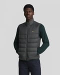 Lyle & Scott Mens Wadded Gilet - Dark Grey material_nylon - Size Large