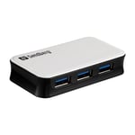 Sandberg USB 3.0 Hub 4 Ports USB 3.2 Gen 1 (3.1 Gen 1) Micro-B 5000 Mbit/S svart, hvit