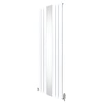 Radiateur Plat avec Miroir & Valves - 1800mm x 565mm – Blanc Monstershop