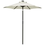 Parasol Avec Lumières Led 200 X 211 Cm Aluminium Beige Helloshop26 02_0008093