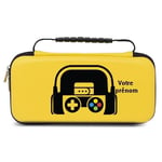 Etui pochette Switch lite jaune casquette gamer personnalisee