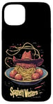 iPhone 15 Plus Western Spaghetti Fun Cowboy Pasta Funny Food Whimsical Art Case