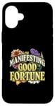 iPhone 16 Plus Manifesting Good Fortune Floral Inspiration Case