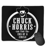 Chuck Norris Can Find The End of A Circle Customized Designs Non-Slip Rubber Base Gaming Mouse Pads for Mac,22cm×18cm， Pc, Computers. Ideal for Working Or Game