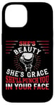 iPhone 14 Boxing Girl Vintage She'S Beauty She'S Grace She'Ll Punch Case