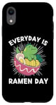 Coque pour iPhone XR Adorable dinosaure Kawaii Everyday Is Ramen Day Lover