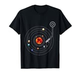 Turntable Solar System Vinyl Planets Moons & T Shirt Design