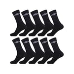 Umbro Chaussette Homme Sport Respirantes - Lot de 10 - Chaussettes Hautes Homme, Training & Ajustement Parfait, Noir, Taille 39/42