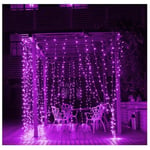 Twinkle Star 300 Led Fönster Gardin Sträng Ljus Jul Bröllopsfest Hem purple