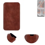 phone case for Motorola Edge 50 Pro sleeve cover pouch brown 