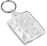 White Molecule Design Keyring - IP02 - Science Genetics DNA Physics Gift #16312