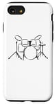 Coque pour iPhone SE (2020) / 7 / 8 Kit de batterie Croquis Artiste Rock