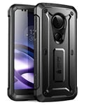 SUPCASE Ser Flymon Unicorn Beetle Pro Series Étui Robuste avec étui pour Motorola Moto G6 Play (Version 2018), Noir