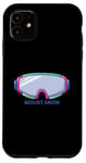 Coque pour iPhone 11 Retro Mount Snow Vermont Masque de ski