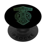 Marteau de Thor Mjölnir Odin Vegvisir Runes Viking PopSockets PopGrip Adhésif