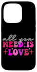 iPhone 14 Pro All You Need Is Love Retro Aesthetic Case