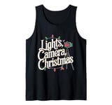 Film Director Lights Camera Christmas Tank Top