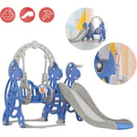 Aufun - Toboggan pour enfants, toboggan pliable pour enfants avec panier de basket, toboggan pour bébé, aire de jeux intérieure pour les âges de 1 à