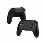 Switch PRO Wireless Bluetooth Controller Switch Game Somatosensory Vibration S08 Musta valolla