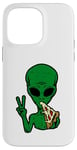 Coque pour iPhone 14 Pro Max Alien Loving Pizza, ET, vaisseau spatial, zone 51, OVNI, UAP, DRONE