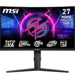 MSI MPG 275CQRXF 27 Inch WQHD Curved Gaming Monitor - 1500R 2560 x 1440 Rapid VA Panel, 240 Hz / 0.5ms (GtG, Min.), Adaptive Sync - DP 1.4a, HDMI 2.0b CEC