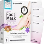 Award-Winning Foot Peeling Mask - Dr. Pedicure Foot Peel Masks 4 Pairs, - Foot