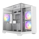 Antec CX600M Trio ARGB Mini Tower Tempered Glass White PC Gaming Case